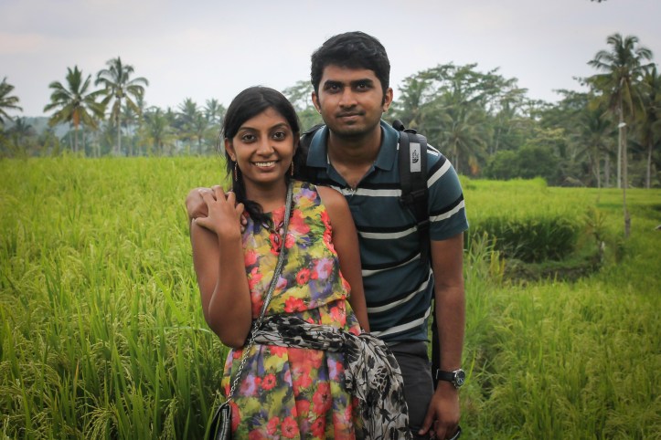 On the way to Gunung Kawi through the rice fields