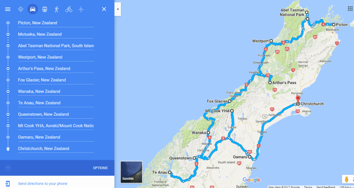 SouthIslandDriveMap